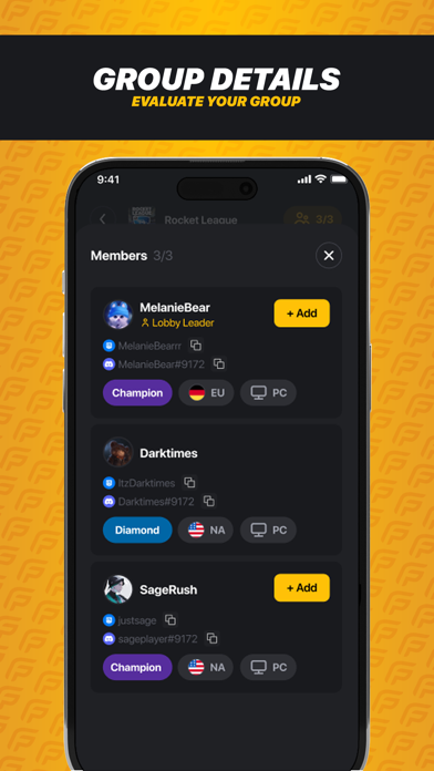 PlayerFinder: LFG, Chat & Play Screenshot