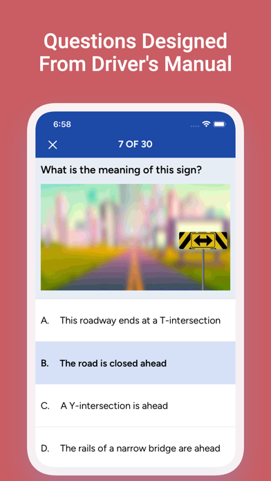 Maine BMV Drivers License Exam Screenshot