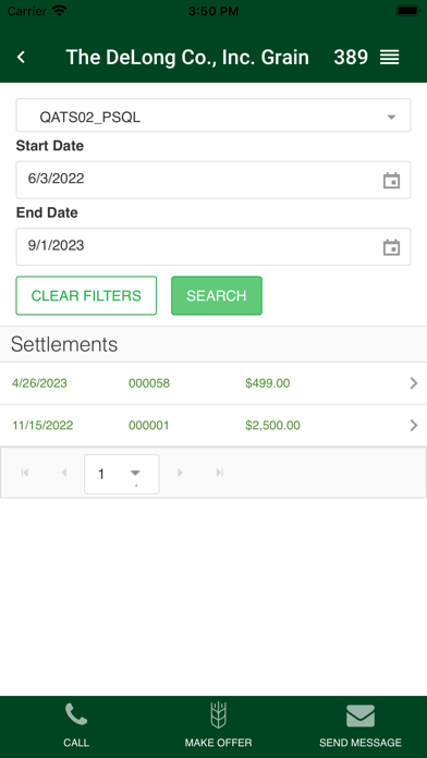 The DeLong Co., Inc. Grain Screenshot