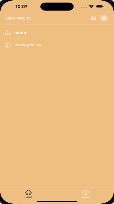 Taho wallet Screenshot