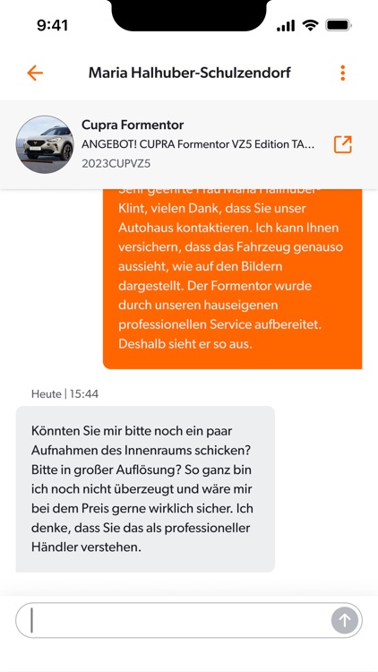 mobile.de - Dialog