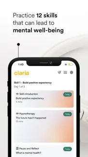claria: anxiety & depression iphone screenshot 2