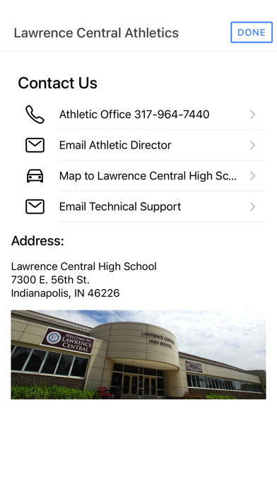 Lawrence Central Athletics IN Screenshot