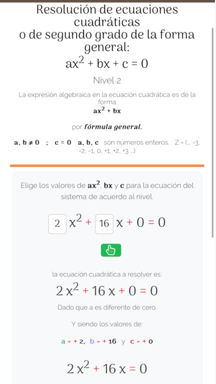 Ecs. ax^2+bx+c=0