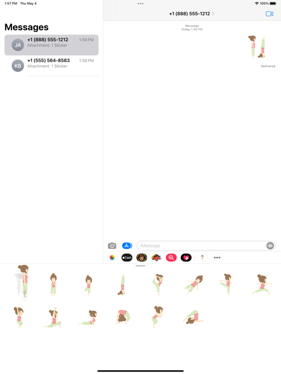 Screenshot #5 pour Autocollants Hot Yoga Girl