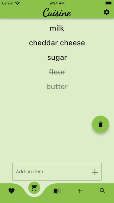 Cuisine Cookbook Screenshot