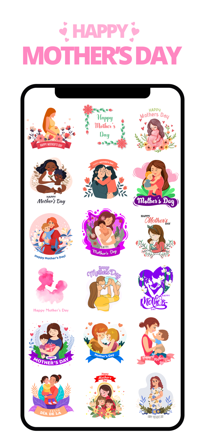 Mothers Day Wishes and Stickers