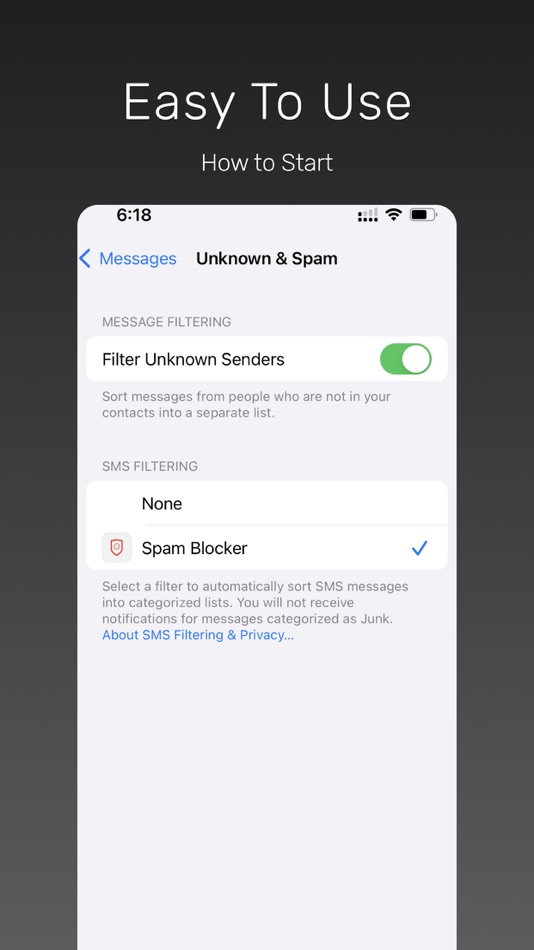 #3. Spam Blocker - AI SMS Blocker (iOS) Podle: Blue Line Co