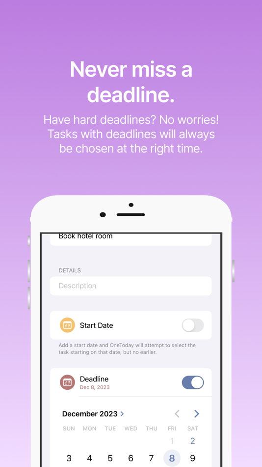 #4. OneToday: Automatic To-Do List (iOS) 由: Spam Musubi Technologies