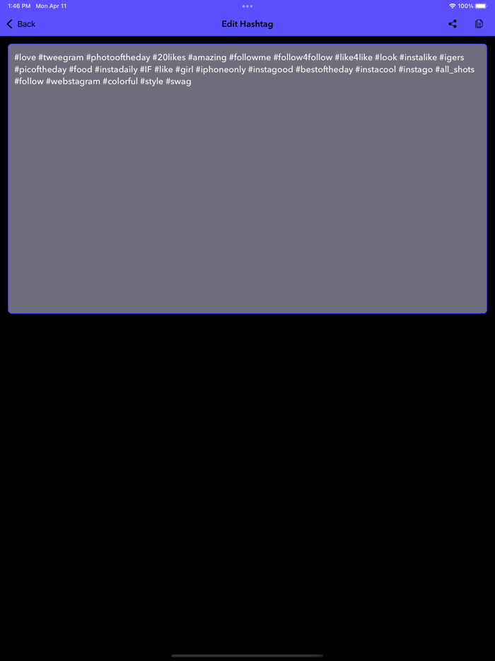 Hashtag- Bio and Captions