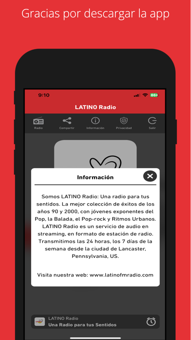 LATINO Radio Screenshot