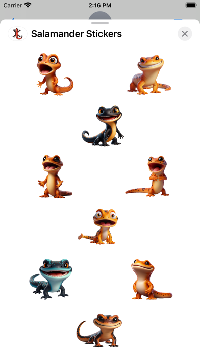 Screenshot #1 pour Salamander Stickers