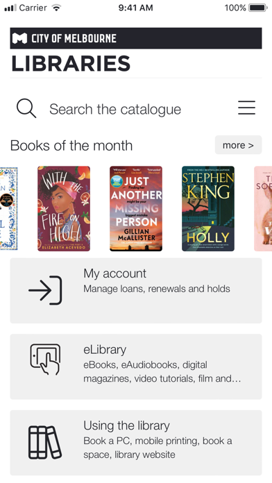 City of Melbourne Libraries Screenshot