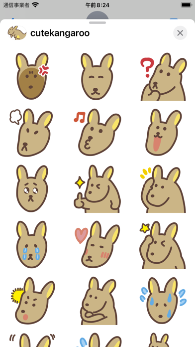 cute kangaroo sticker Screenshot
