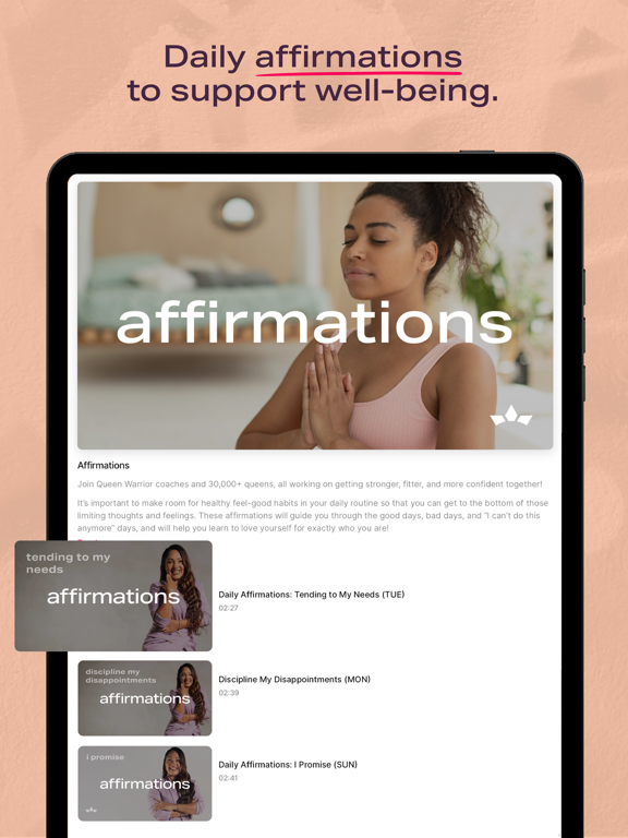 Queen Warriors TV iPad screenshot 5 - Health & Fitness app
