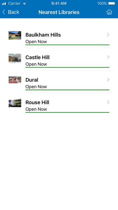 The Hills Shire Library Screenshot