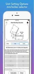 Sheet Bending Calculator Pro screenshot #2 for iPhone