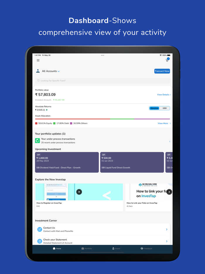 SBI Mutual Fund - InvesTap
