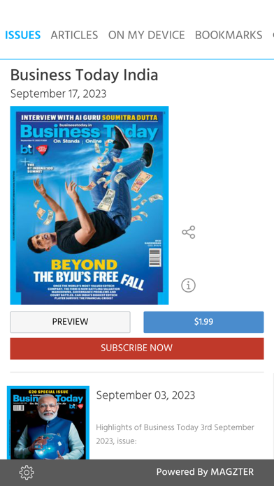 Business Today Magazine Screenshot