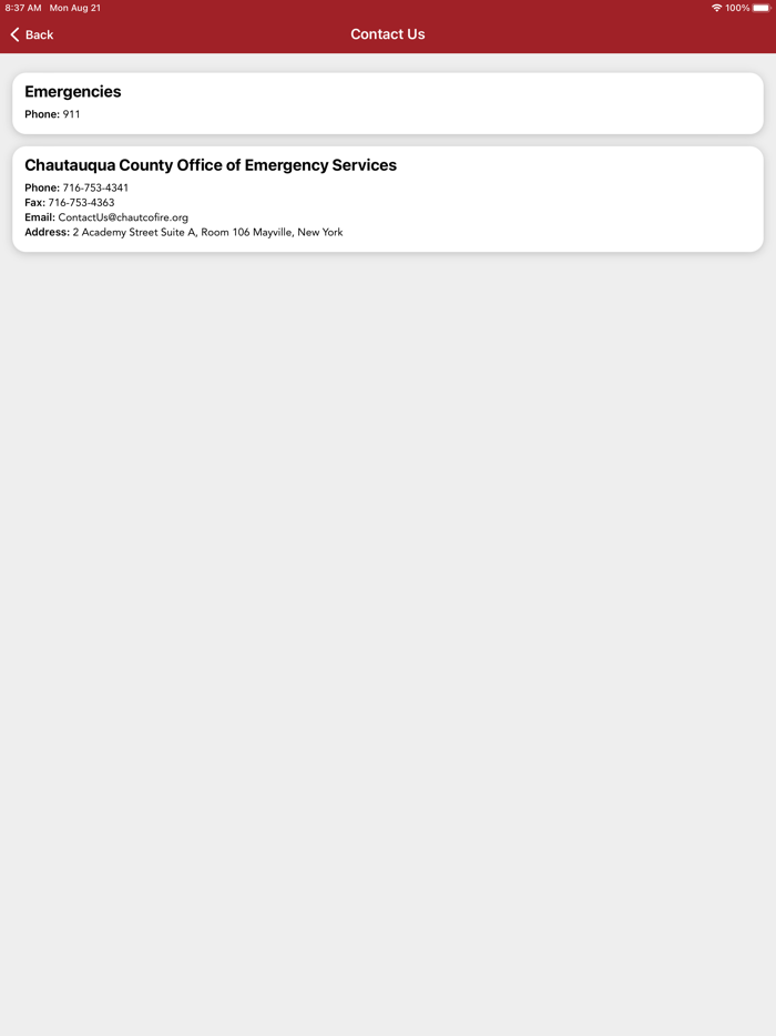 Chautauqua County OES