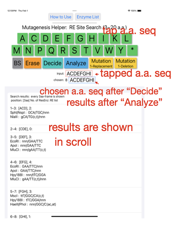 Screenshot #4 pour MutagenesisHelper
