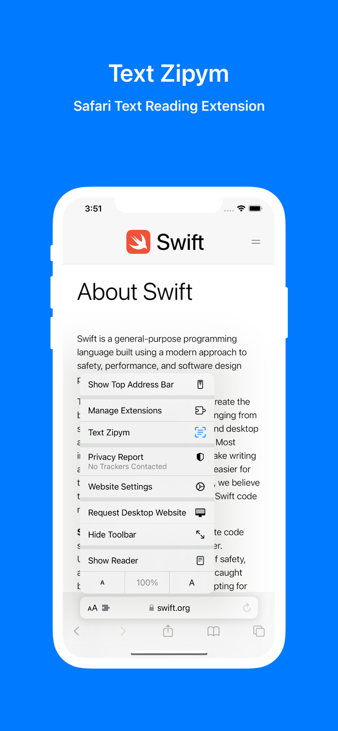 Text Zipym Reading Extension