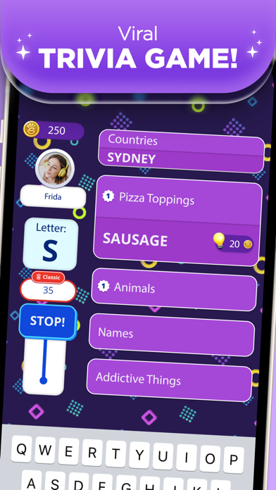 Stop 2 - Word Trivia Game Screenshot