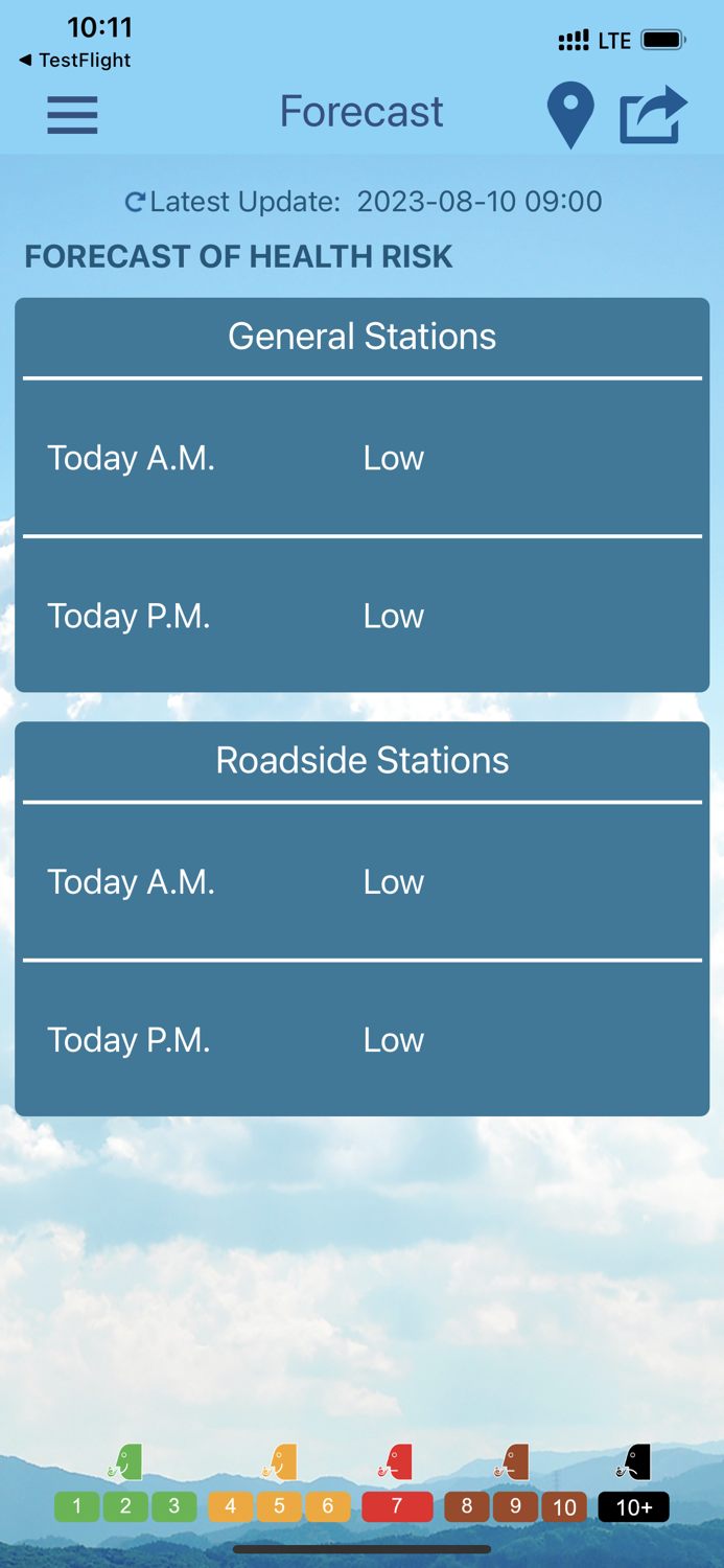 HK AQHI 香港空氣質素健康指數