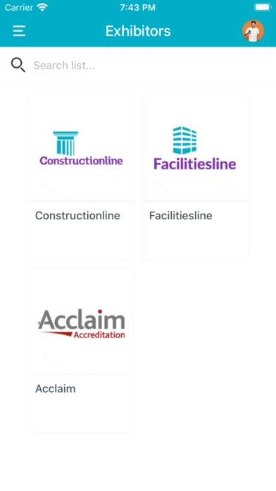 Constructionline Events Screenshot