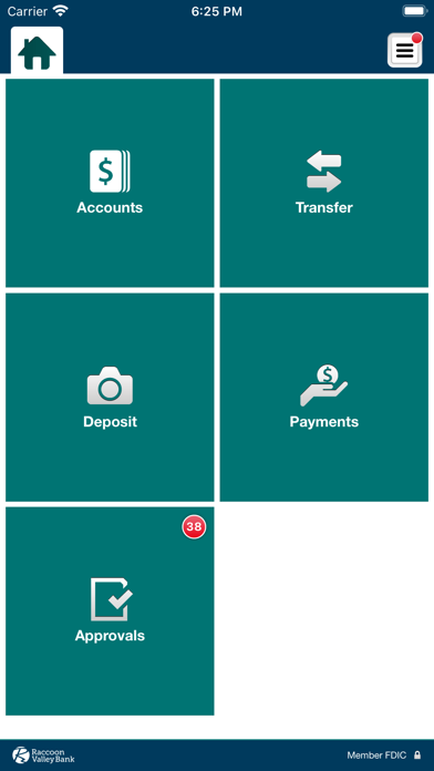 Raccoon Valley Bank Business Screenshot