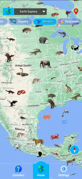 Game screenshot SpaceEarth: map country,animal apk