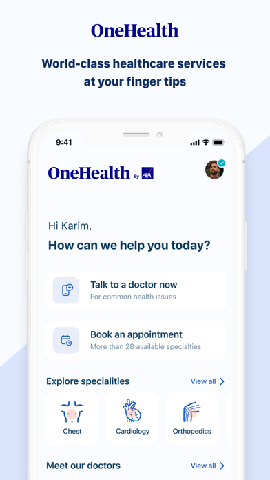 OneHealth Medical Centers Screenshot