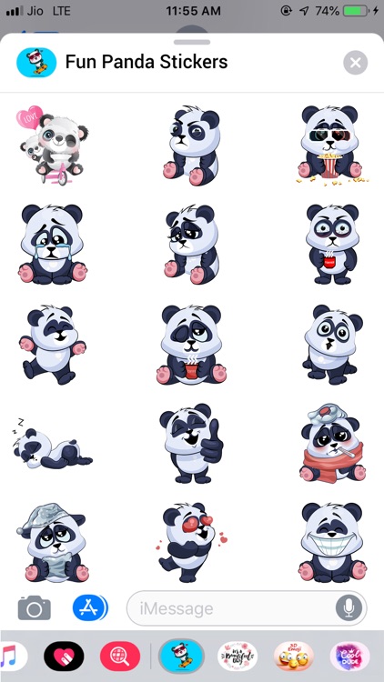 Fun Panda Stickers