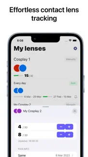 contact lens tracker app iphone screenshot 1