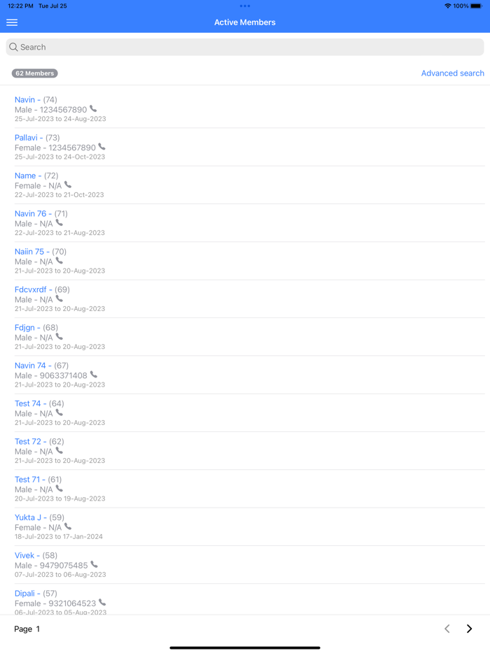 FitGymSoftware - Staff App