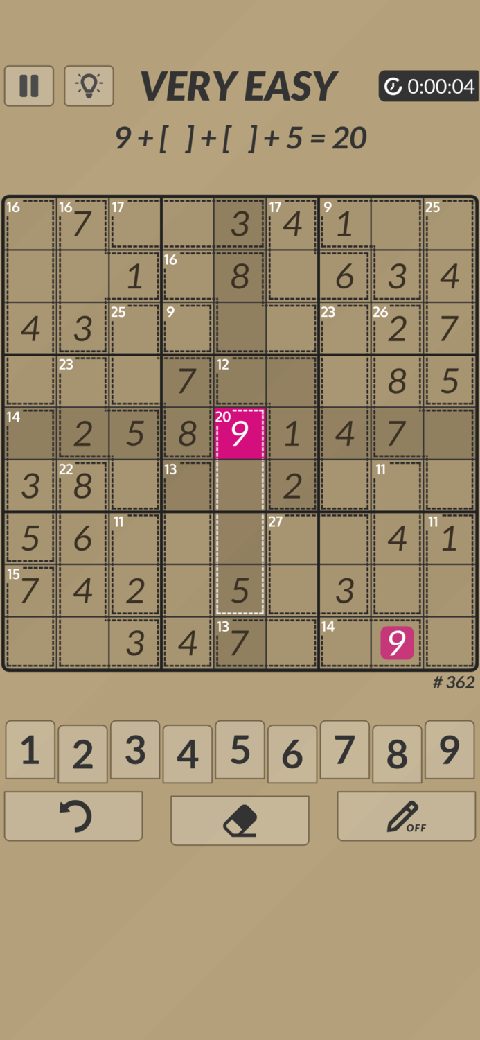Killer Sudoku  X