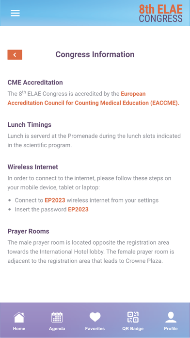 ELAE Congress Screenshot