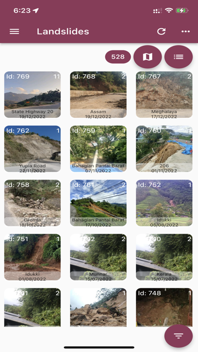 Landslide Tracker Screenshot