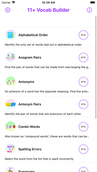 11+ Vocabulary Builder Screenshot