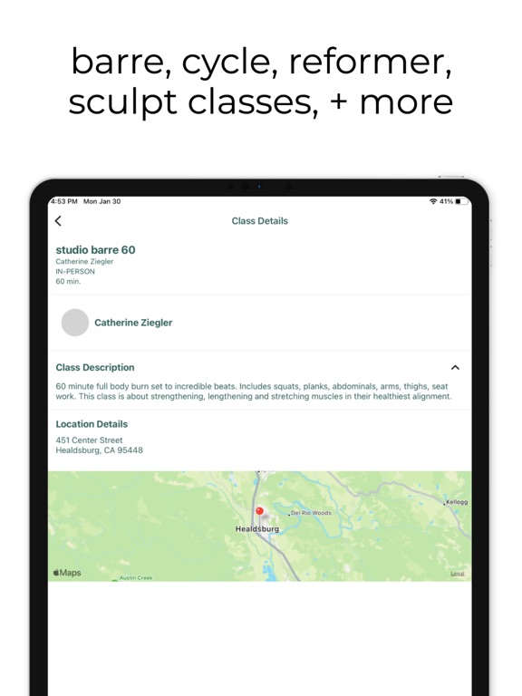 The Studio Healdsburg iPad screenshot