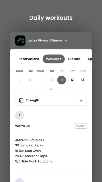Lucan Fitness Alliance Screenshot 3 - AppWisp.com Lucan Fitness Alliance Screenshot 3 - AppWisp.com