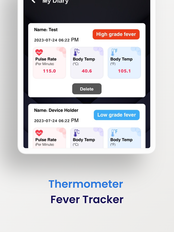 Screenshot #5 pour Body Temperature Fever Tracker