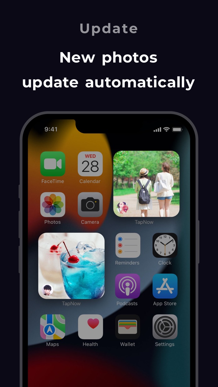 TapNow - Friends on homescreen