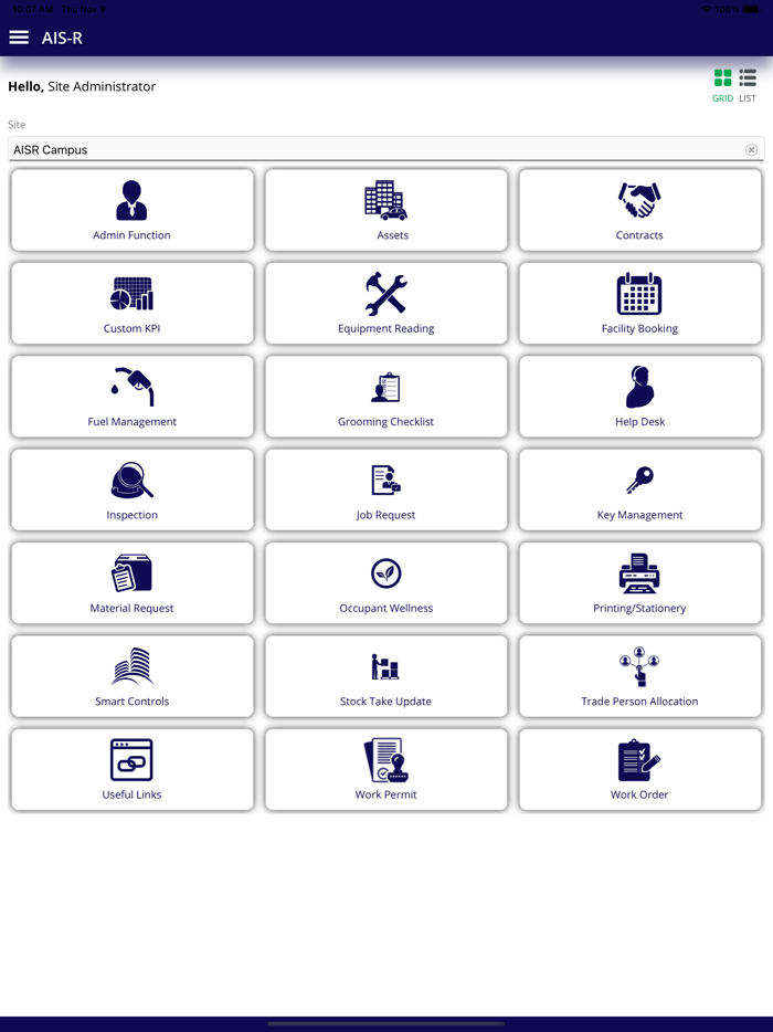 AISR Facility Management App