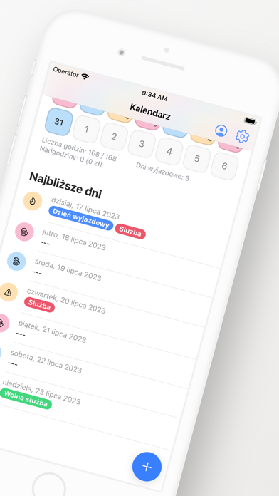 Kalendarz zmianowy Screenshot
