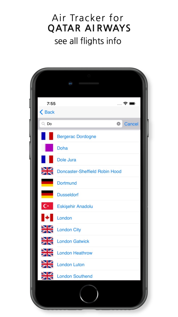 Air Tracker for Qatar Airways
