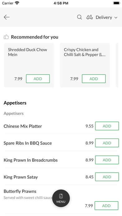 China House Napoli Pizzaria. Screenshot