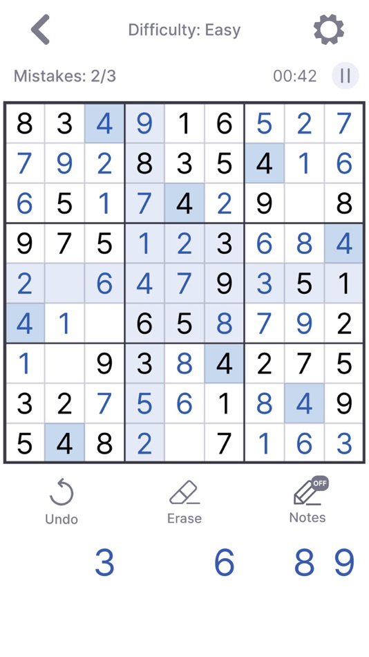 #3. Sudoku - Brain Puzzle (iOS) By: Gybe Games