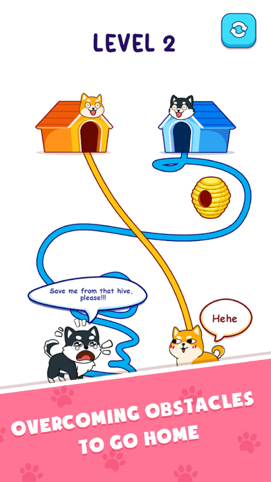 Dog Rush : Draw Home Puzzle Screenshot