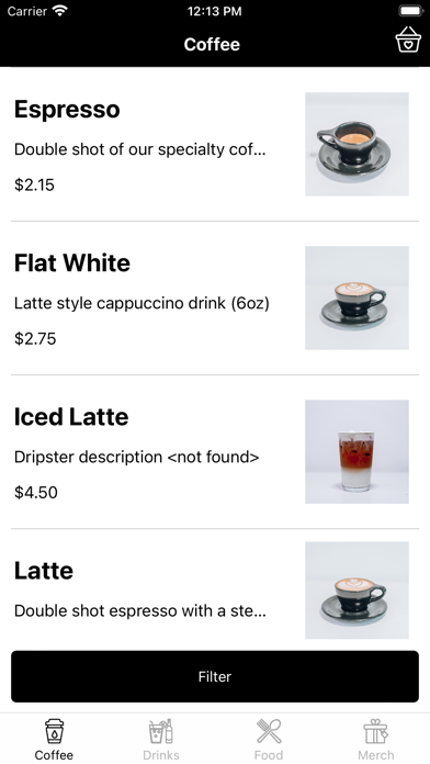Drip Coffee Eatery Screenshot
